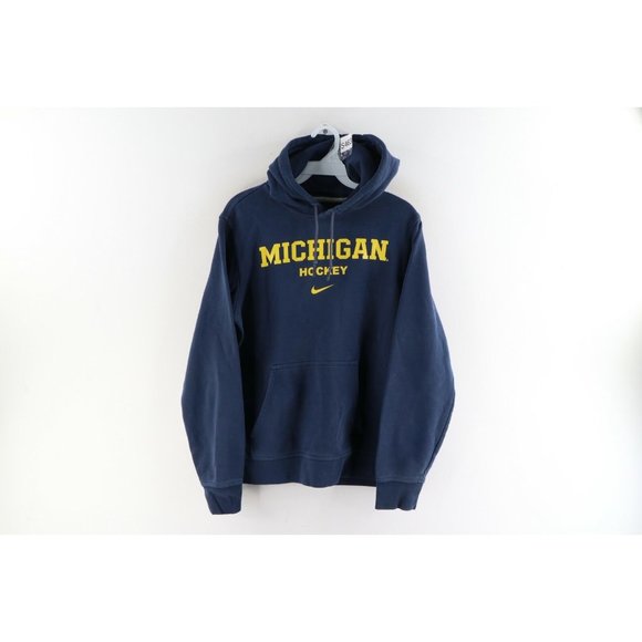 Vintage Nike Mens Small Travis Scott Swoosh University of Michigan Hockey Hoodie